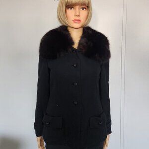 #692 PS Wool/fox fur blazer